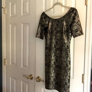 Gold and black metallic dress size S